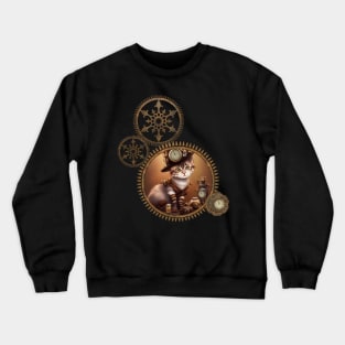 Little steampunk kitten Crewneck Sweatshirt